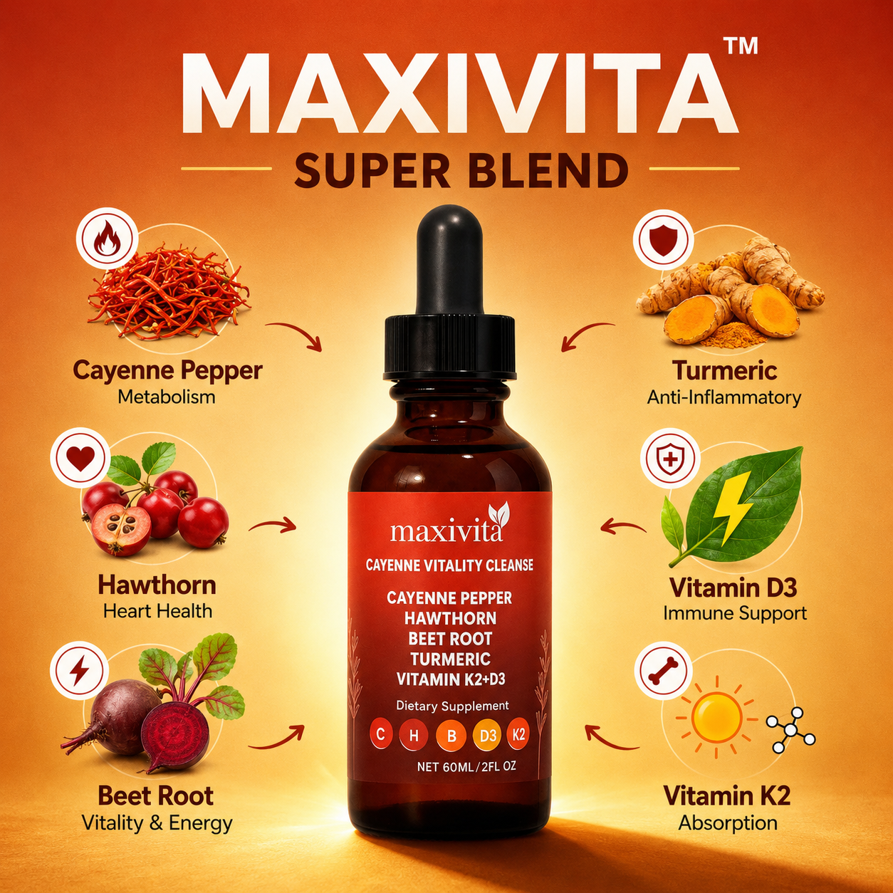 Maxivita Cayenne Vitality Drops