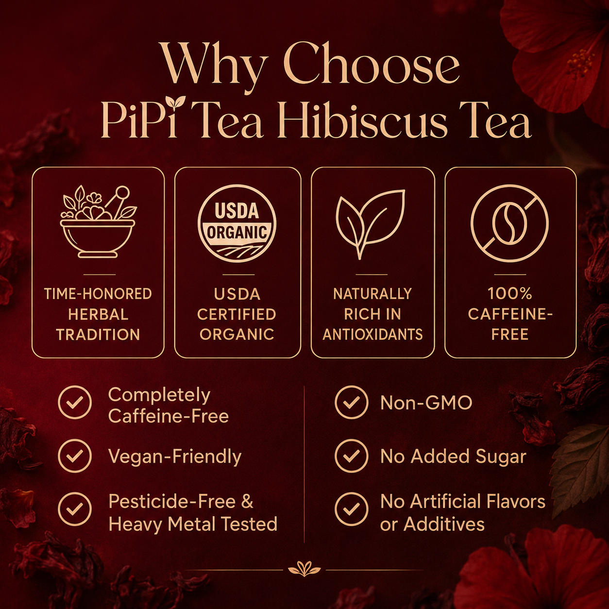 PiPi Tea Hibiscus — Lower Your Blood Pressure Naturally, Backed by 100+ Clinical Studies